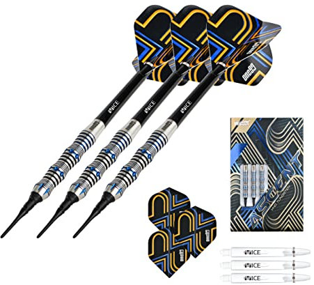 ONE80 Soft Dart Ascent 90% Tungsten Softtip Dart Softdart 3 Dartpfeile Set (18 Gramm, 02)