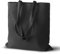 AllBags Baumwolltasche 380 x 420 mm mit langen Griffen 70 cm, Einkaufstasche, Alltagstasche, arbeitstasche damen, strapazierfähige stofftasche kindergarten, jutebeutel (5 er-Pack, Schwarz)