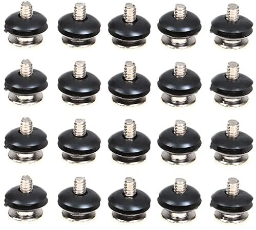 VizGiz 20 Pack 3.5 inch HDD Screws Shockproof Screw Steel Cap Rubber Ring Anti-Vibration Mounted Bolts for Chassis 3.5'' HDD Hard Drive Shock Absorption Isolation Mute Mounting Damping Screws