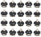 VizGiz 20 Pack 3.5 inch HDD Screws Shockproof Screw Steel Cap Rubber Ring Anti-Vibration Mounted Bolts for Chassis 3.5'' HDD Hard Drive Shock Absorption Isolation Mute Mounting Damping Screws