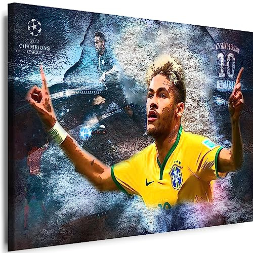 Myartstyle - Plakat, Leinwand Poster 40 x 30 cm Neymar JR. Sport Fußball Beste Spieler OHNE KEILRAHMEN P-Sp-205-25