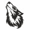 AMA SHOP PVC-Aufkleber für Wolf, Modell: 10 Farbe: Schwarz, Auto Aufkleber für Helm, Motorrad, Wohnmobil, Boot | Autotuning |