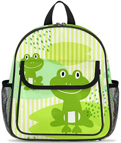 TropicalLife Kawaii Frosch Kinderrucksäcke für Jungen und Mädchen, Frosch, Kleinkind, leichter Rucksack, Schule, Kindertagesstätte, Büchertasche, mehrfarbig