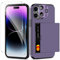 Coolden for iPhone 14 Pro Max Case with Card Holder & 2 Screen Protector + 1 Camera Lens Protector Heavy Duty Protective Case Shockproof Wallet Case Cover for iPhone 14 Pro Max Phone Case-Purple