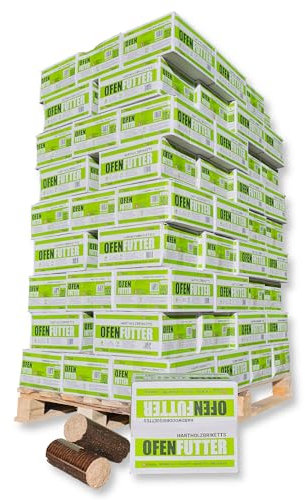 960kg Palette Nestro im Karton !SONDERAKTION! Hartholzbriketts aus Buche und/oder Eiche Brenn Kamin Ofen Heiz Holz Gluthalter Brennholz Premium Öko Holzbriketts | Energie Kienbacher