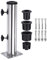 PATIKIL Deck Umbrella Mount Outdoor, Stainless Steel Adjustable Windsock Pole Base Bracket Deck Mount Umbrella Holder Table Umbrella Stand for Outside Garden Backyard Balcony