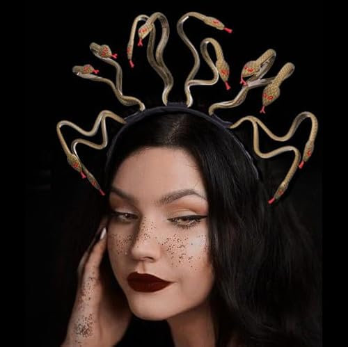 Fashband Serre-tête serpent Medusa déesse grecque pour bal masqué, Halloween, cosplay, carnaval, fête pour femmes et filles