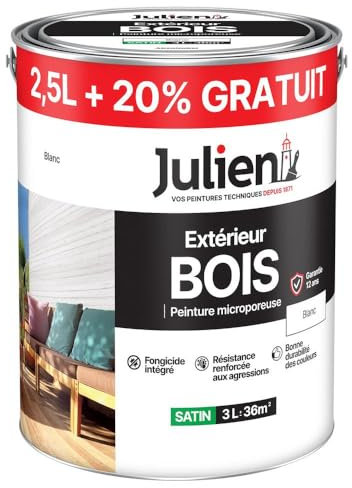 JULIEN Extérieur Bois Blanc 2,5 L + 20 % marque