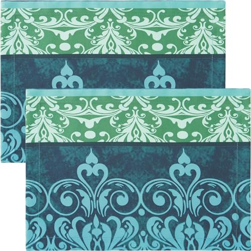 Erwin Müller Tischsets Paisley 2er-Pack fleckabweisend blau Größe 35x50 cm