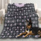 Gowyeg Große Hundedecke, superweich, flauschig, Premium-Fleece, Haustierdecke, Flanell-Überwurf für Hunde, Welpen, Katzen, Pfoten, rosa Decke (200 x 150 cm)