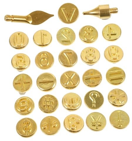 Operitacx Brennspitzen-set Für Brandmalerei Mit Zahlen Holzbearbeitung Metallspitzen Kleine Spitzen Für Diy-handwerk Basteln Holz Leder