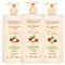 EVOLUDERM - Gel Douche Fondant Délice de Karité - 1000 ml - 96% d'Origine Naturelle - Végan - Fabrication Française - Lot de 3 x 1000 ml