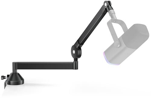 InnoGear Niedriger Profil-Mikrofonarm, 360° Drehbarer Mikrofonständer für Fifine AM8 K669B Blue Yeti HyperX QuadCast SoloCast AT2020, Mit Mikrofon-Clip 3/8 Zoll auf 5/8 Zoll