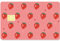 CREATCABIN Pinker Karten-Skin-Aufkleber,Erdbeer-Debit-Kreditkarten-Skins,Der Personalisierende Bankkarten-Schutzaufkleber Abdeckt,Wasserfest,Kratzfest,Keine Blasen Für EBT-Transportkarte 186x137mm