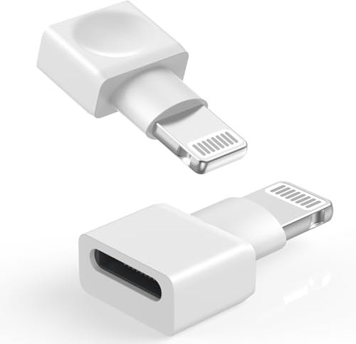 [Apple MFi Certified] iPhone Charger Extender Adapter, 2 Pack Lightning Male to Lightning Female Extender Adapter Dock for iPhone 14 13 12 11 Pro Max XS XR X 8 7 iPad, Support Charging and Data Sync