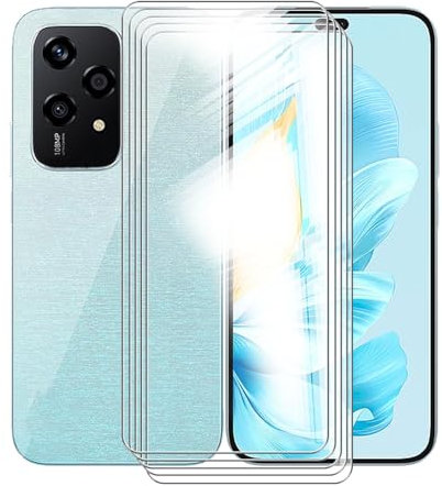 KJYFOANI Verre Trempé pour Honor 200 Lite (6.67), [5 Pièces] Film Protection Ecran en Verre trempé, HD Anti Rayures, sans Bulles, pour Honor 200 Lite Vitre Protection.