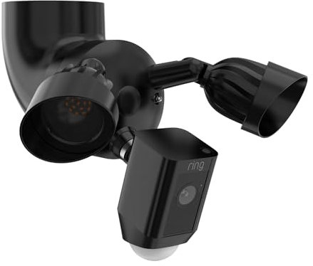 Koroao Outdoor Camera Eave Mount Bracket Compatible with R-ing Floodlight Cam Wired Pro/Plus, Blink Wired Floodlight and WYZE Floodlight v2 Cameras (Black)