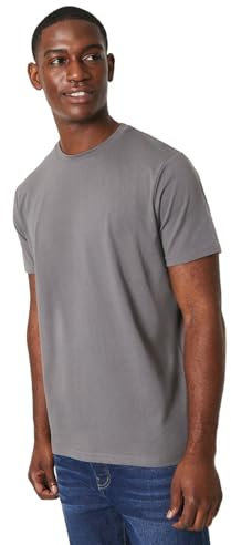 Maine Cotton Crew Neck T-Shirt, S, Mid Grey