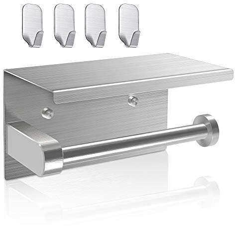 Selbstklebender Toilettenpapierhalter aus Edelstahl, Wandhalterung für Badezimmer, Küche, WC, Hotel, Papierhaken mit starkem Klebstoff