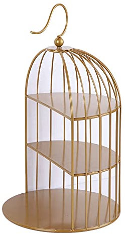 Pavewood KäFig Lebensmittel StäNder PräSentation Regal Dreischichtiges Dessert Tisch Tablett Kuchen Regal Nachmittag Tee Center Regal C