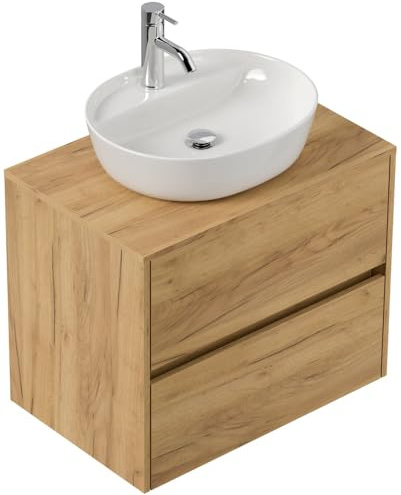 Magnolia Home Badmöbel Taifun 70cm mit ovalem Aufsatzwaschbecken