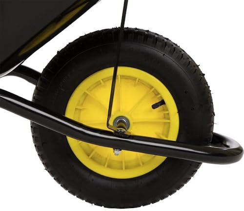 CROWNSHOP Wheelbarrow Wheel 14 Wheelbarrow Wheel Trolley Wheels Replaceable Puncture Wheels 3.5-8 Metal Industrial Trolley Rubber Tire for Garden Trolley Barrow Go Cart Trailer Truck