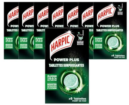Harpic Tablettes Power Plus Fraicheur Active - lot de 8 x Etui de 6