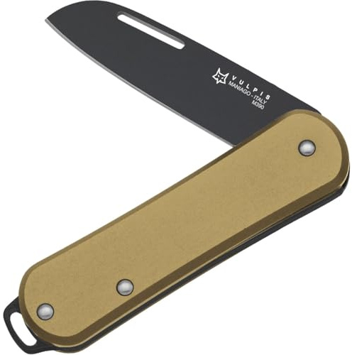 Multi-usage FOX VULPIS, manche en Brass, longueur 110 mm - Fabriqué en Italie - Fabriqué à Maniago