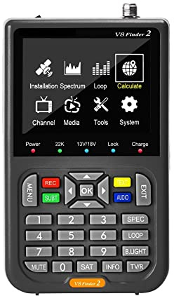 V8 Finder 2 Digital Satellite Finder DVB-S2X 1080P HD Ricevitore Segnale TV Decoder Sat + Borsa(V8 FINDER 2)