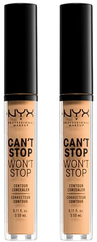 NYX Professional Makeup Concealer Can't Stop Won't Stop Won't Stop Farbton 8 True Beige Flüssig, Mehrzweck, langer Halt 24 Stunden, wasserfest, ultra-pigmentiert, korrigiert, schmilzt und hellt – 2