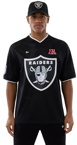 New Era Las Vegas Raiders NFL Mesh Oversized T-Shirt Herren schwarz XXL