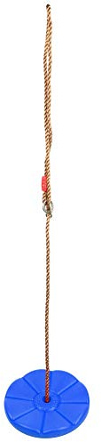 Corde d'escalade, balançoire d'arbre, siège Suspendu à Disque intérieur et extérieur, cabane dans Les Arbres et Accessoires d'aire de Jeux extérieure, équipement de Jeu, (Bleue)