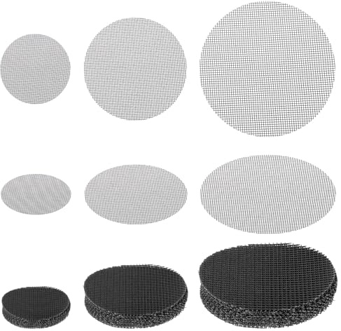 JJUNW 150 Pcs Flower Pot Hole Mesh Pad, 2 3 4 Inch Assorted Sizes Rounds Drainage Hole Mesh Pad, Plant Drainage Screens Gasket For Bonsai Bottom Prevent Soil Leaking