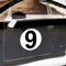 GreenIT 2 Aufkleber 20cm Sticker Startnummer Startnummern Racing Auto Start Nummer Zahl Ziffer Tor Halle Garage Werkstatt Müllkontainer (Startnummer 9)