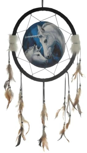 Puckator Dekorativer Traumfänger, Einhorn und Fohlen, 33 cm, gemischt, Höhe x Breite x Tiefe 1,5 cm