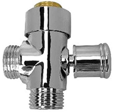 DEVIATORE TONDO IN OTTONE CROMATO PER COLONNA DOCCIA Cromo