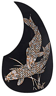 Healifty 1 Pc Guitar Pickguard Anti Scratch Guard Plate Self Adhesive Pick White Fishes Guard Sticker for Acoustic Guitar Parts 128mm