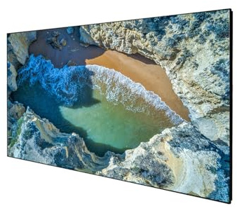 DELUXX Cinema Rahmenleinwand SlimFrame 332 x 186cm, 150-4K Pro Flex MWHT