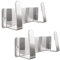 YOUGRIDDA Pot Lid Rack, Wall Mounted 304 Stainless Steel Pan Lid Organizer Holder, 3M Self Adhesive, Kitchen Cooking Utensil Tool (Silver, Set of 2)