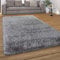 Paco Home Hochflor Teppich Wohnzimmer Schlafzimmer Shaggy Weich Modern Pastell Einfarbiges Design, Grösse:160x230 cm, Farbe:Grau