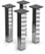 Sossai Exklusiv Möbelfüße E4MF, 4er Set, Höhe: 300 mm, Chrom, aus Aluminium 45 x 45 mm Vierkantprofil, Füße für Kommode, Schrank, Vitrine, Badezimmerschrank