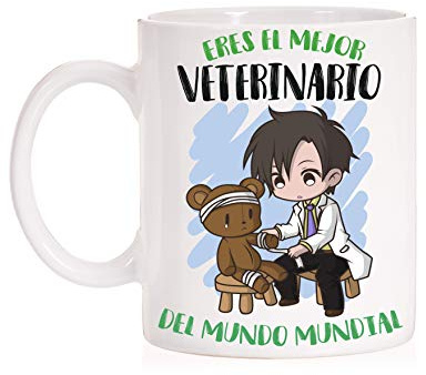 FUNNY CUP Taza Eres el Mejor Veterinario del Mundo Mundial. Taza Divertida de Regalo (Veterinario)