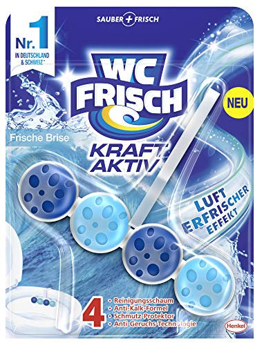 WC-Frisch Kraft Aktiv Duftspüler Frische Brise, WC-Reiniger, 1 Stück, mit Lufterfrischer Effekt für einen intensiven Duft, 50g