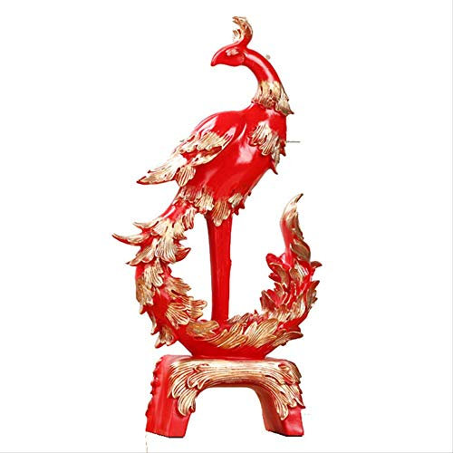 LISAQ Phoenix Sculpture Resin Craft Maskottchen Statue Fengshui Figur Moderne Kunst Ornamente Home Decorations Haus Geschenk
