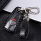 ontto Coque de clé de Voiture pour Audi A4 A5 A6 A7 C8 A8 Q7 Q5 Q2 TT TTS S4 S5 RS4 RS5 SQ5 SQ7 télécommande PC Coque Porte-clés Protection Porte-clés en Fibre de Carbone Noir A