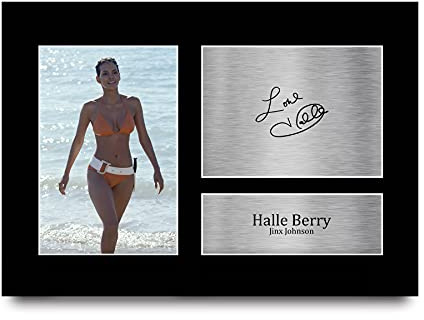 HWC Trading A4 Halle Berry James Bond Die Another Day Geschenke Gedruckt, Signiert Autogramm Bild Für Film-Erinnerungsstücke-Fans