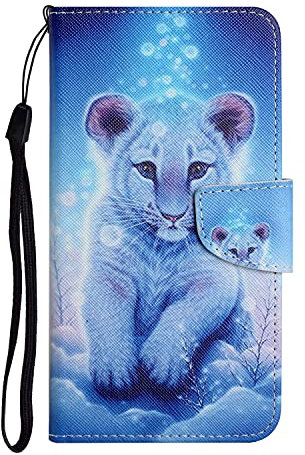 Etui de Téléphone à Rabat en Cuir Synthétique pour Xiaomi Redmi 9C,Pochette Housse Protection Portemonnaie étanche Poussière,Coque avec Peint Motif Léopard Mignon