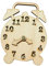 Sharplace Hölzerne Uhr Spielzeug unlackiert, Holz Busy Board DIY Material Uhr Spielzeug, Kinder Uhr Lernspielzeug, Feinmotorik für Flugzeug Reise Spielzeug