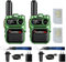 Wurui TXQ G388 4G POC Global-ptt Talkie walkie Grande Longue portée Professionnel intercom Police 100 km USB c (2 Pack Vert avec Carte 500m)
