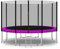 Baunsal® Trampolin Outdoor Ø 366 cm (EXD) pink als Komplettset mit Federabdeckung, Sprungmatte, Netz und Leiter - Gartentrampolin Spielzeug für Kinder